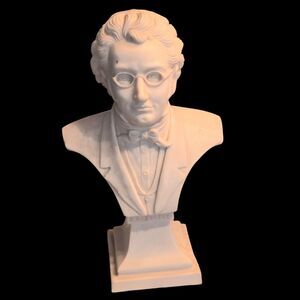 VTG Alabaster Bust Made in Italy F. Schubert Composer 12"
